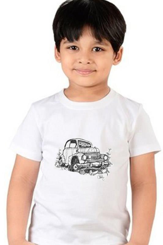 Rusty Car Kids Cotton  T- Shirt - Poppins Store Products